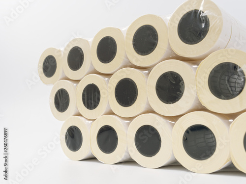 cash tape in rolls. on a white background © makam1969