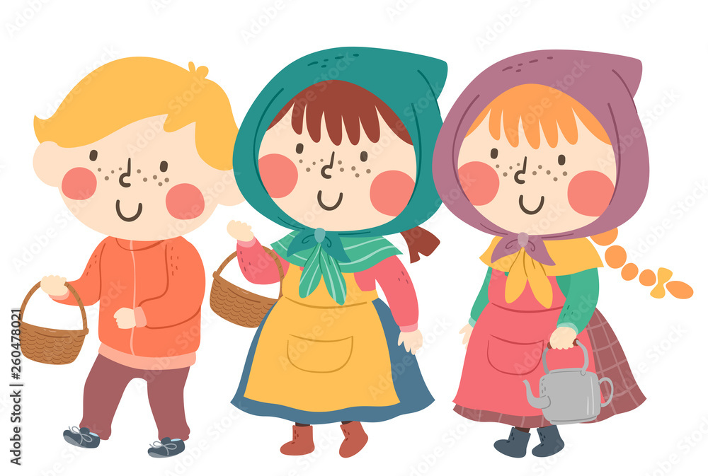 Kids Sweden Easter Witch Illustration Kids Sweden Easter Witch Illustration