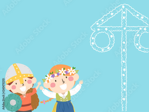 Kids Viking Sweden Midsumme...