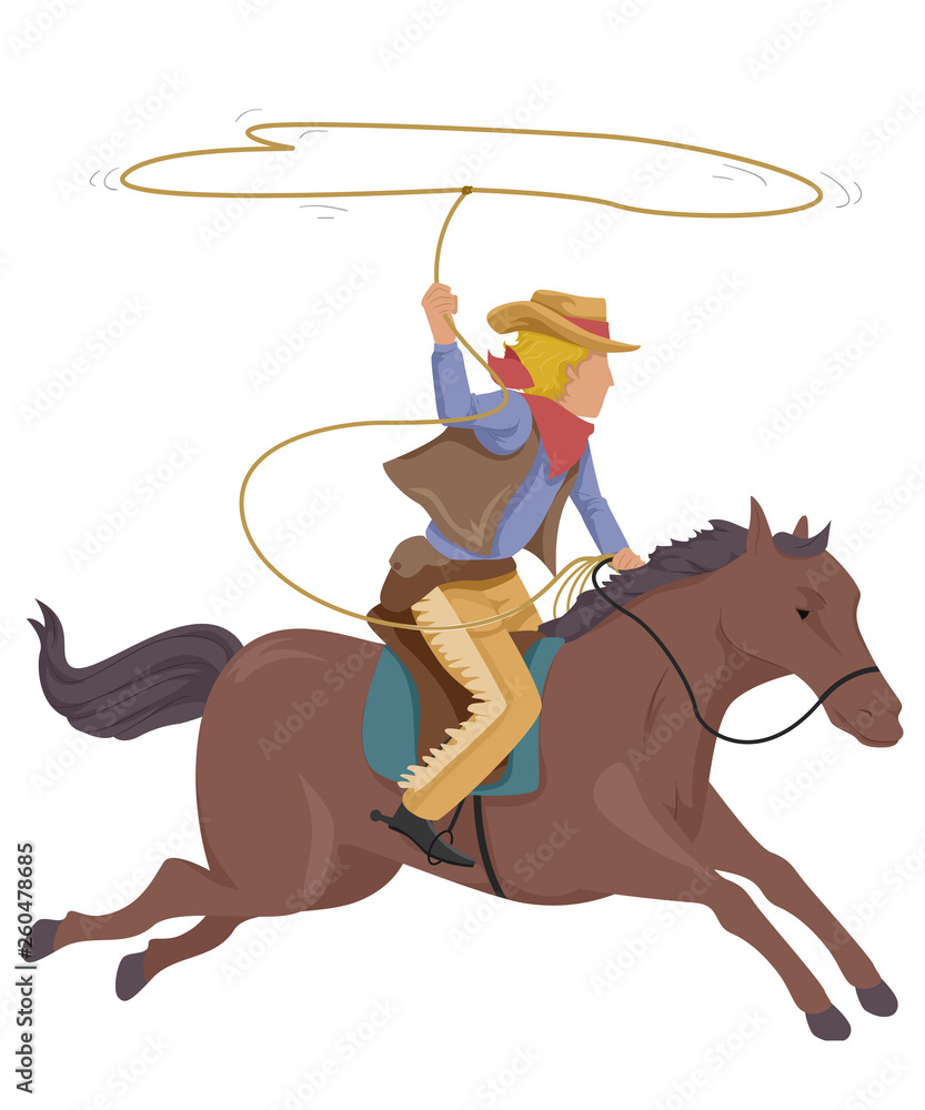 Lasso. Rope for catching animals 5362470 Vector Art at Vecteezy
