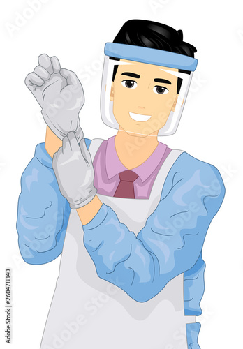 Man Job Embalmer Illustration photo