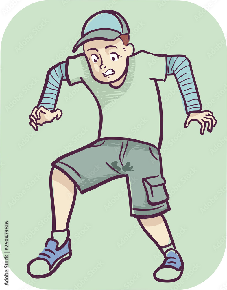 Man Symptom Loss Bladder Control Illustration Man Symptom Loss Bladder Control Illustration