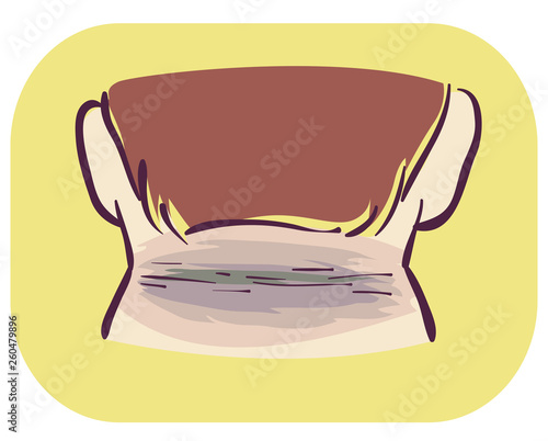 Neck Symptom Darker Skin Illustration