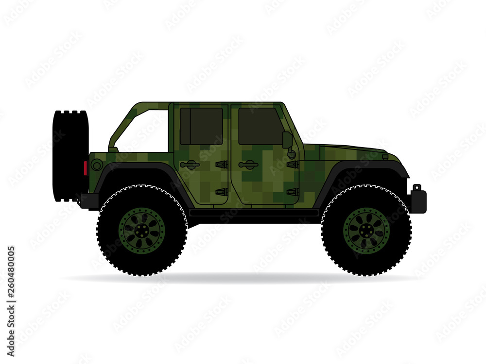 Jeep Camouflage Pixel Grün