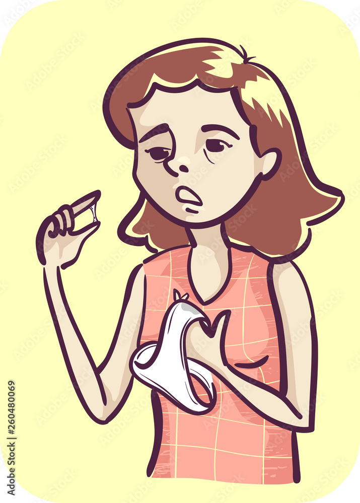 Girl Vaginal Discharge Illustration Girl Vaginal Discharge Illustration