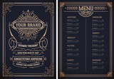 Vintage restaurant menu template. Vector layered