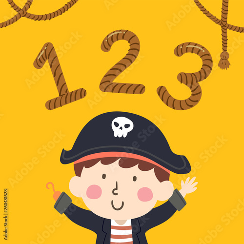 Kid Boy Pirate 123 Rope Ill...