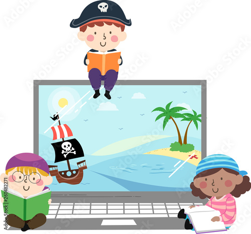 Kids Pirates Laptop Show Re...