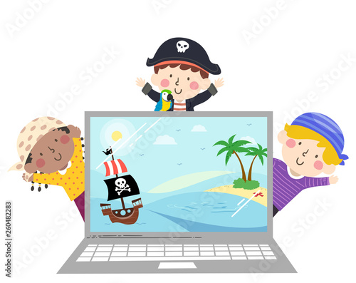 Kids Pirates Laptop Show Sh...