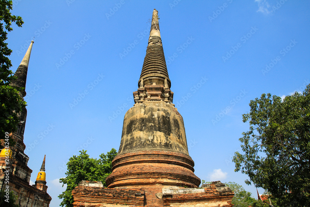 Ancient Pagoda at Wat Yai Chaimongkol in Ayutthaya ,Thailand. Ancient Pagoda at Wat Yai Chaimongkol in Ayutthaya ,Thailand.