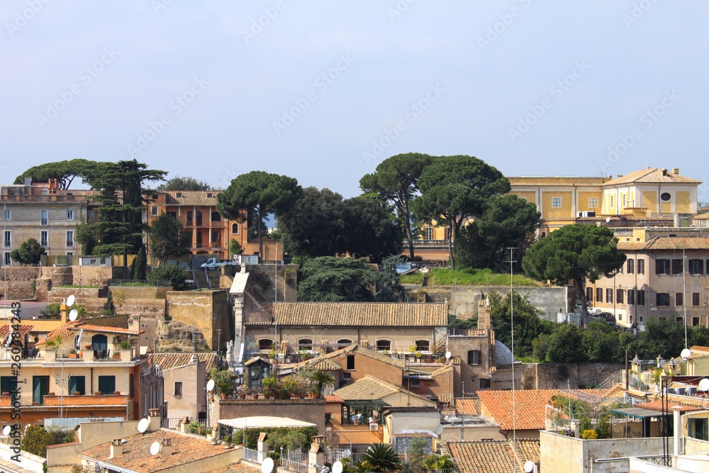 View of old buildings in Rome in March, 2014