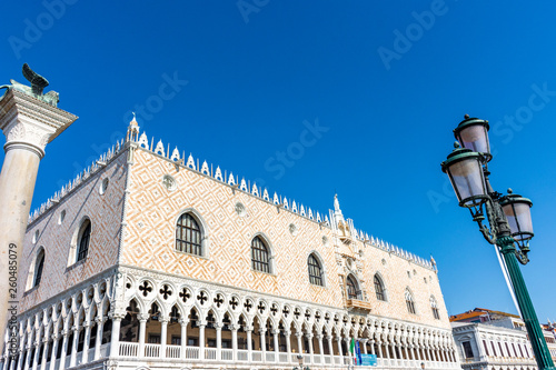 Italy, Venice, details and view of the Ducal Palace