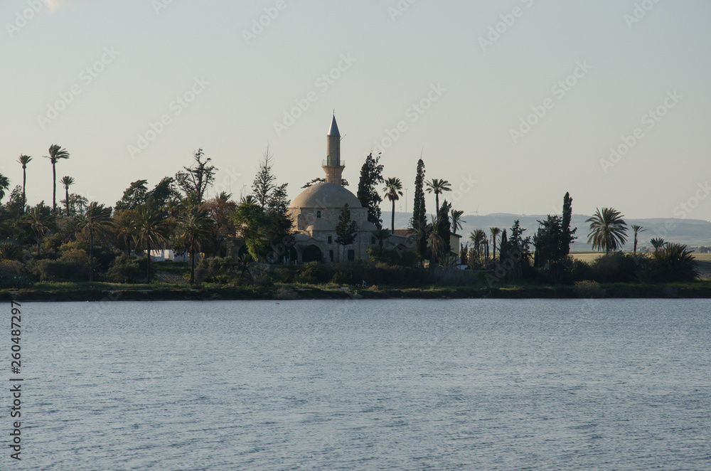 Hala Sultan Tekke or Mosque of Umm Haram is a Muslim shrine on the west bank of Larnaca Salt Lake in Cyprus