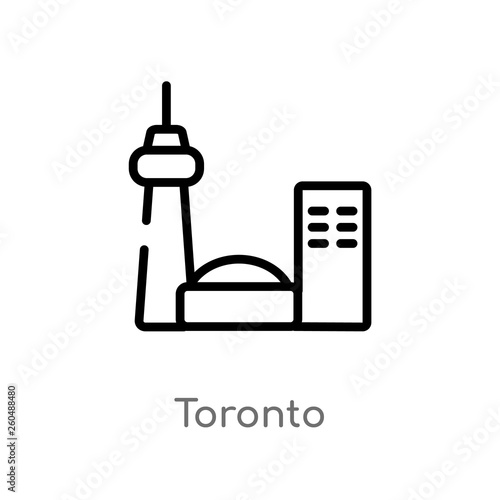 Photography outline toronto vector icon
