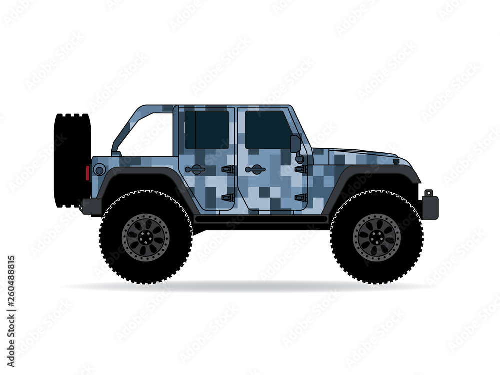 Jeep Camouflage Pixel Navy 