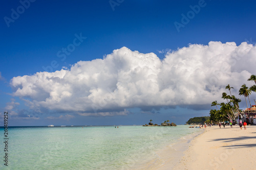 Famous white beach boracay philippines