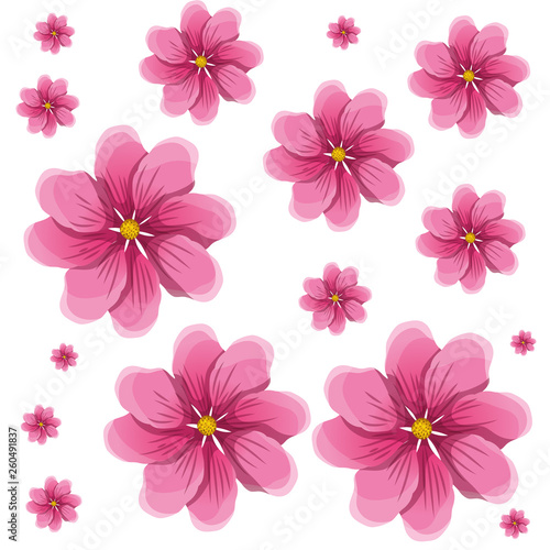 pattern of flowers isolated icon