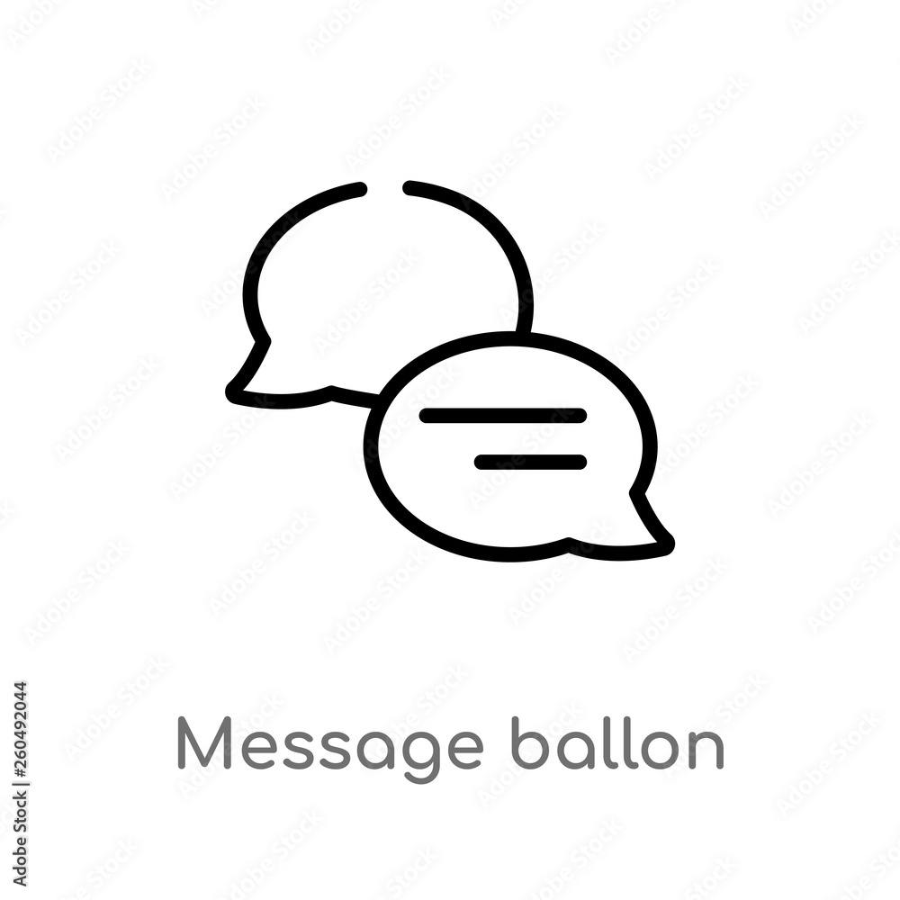 outline message ballon vector icon. isolated black simple line element illustration from ultimate glyphicons concept. editable vector stroke message ballon icon on white background outline message ballon vector icon. isolated black simple line element illustration from ultimate glyphicons concept. editable vector stroke message ballon icon on white background