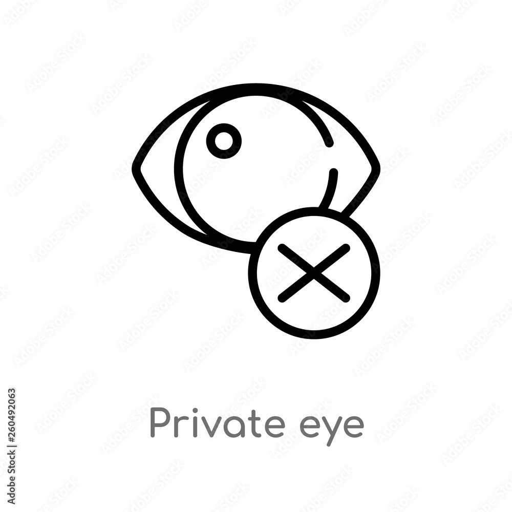 outline private eye vector icon. isolated black simple line element illustration from ultimate glyphicons concept. editable vector stroke private eye icon on white background outline private eye vector icon. isolated black simple line element illustration from ultimate glyphicons concept. editable vector stroke private eye icon on white background