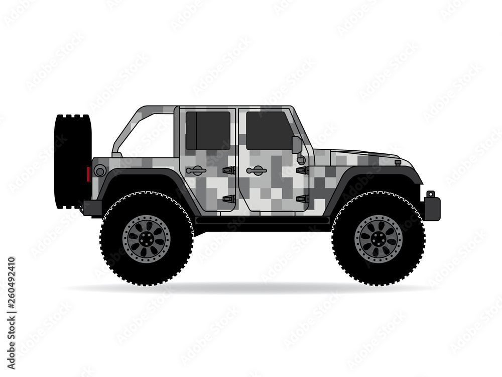 Jeep Pixel Camouflage Winter