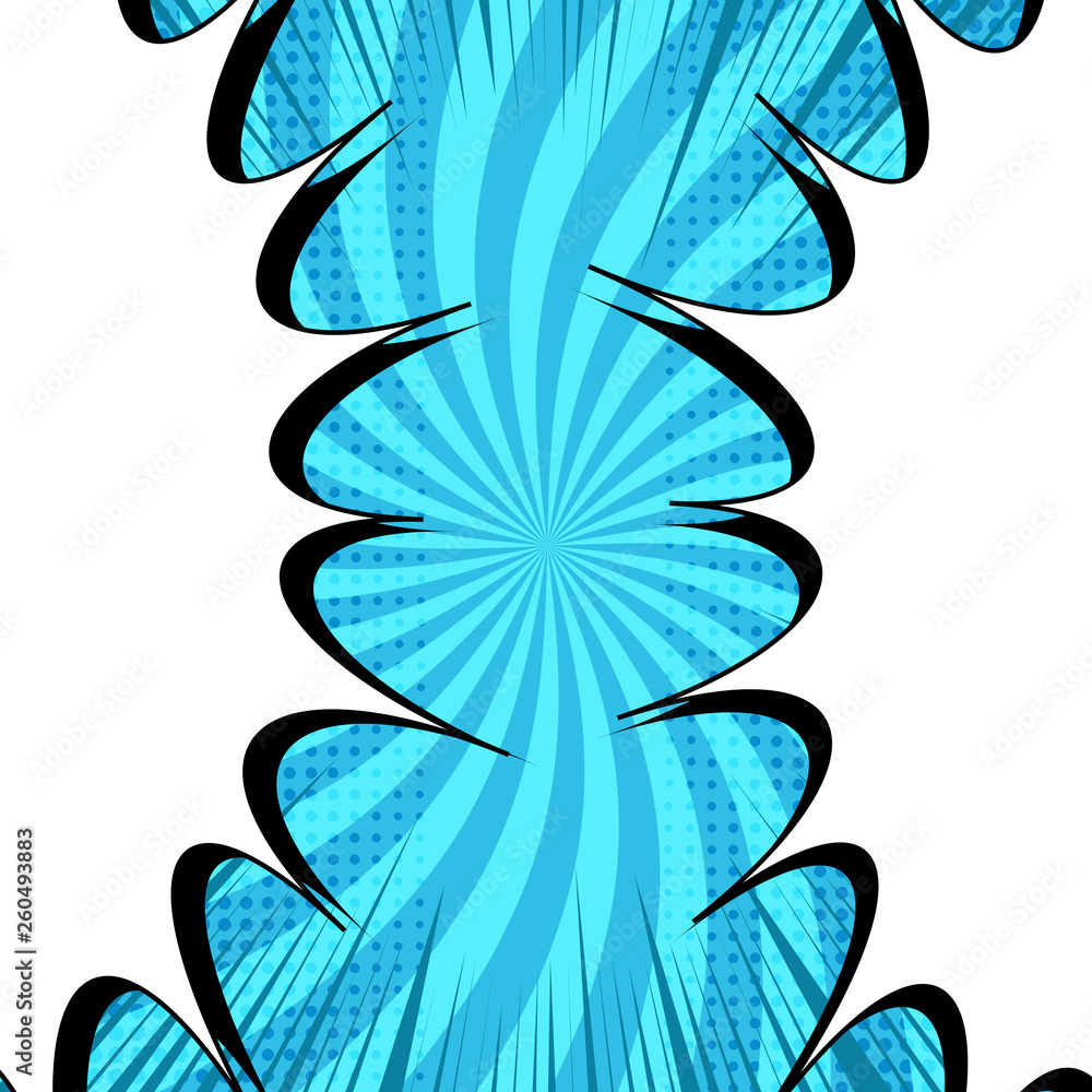 Obraz premium Comic abstract duel blue concept