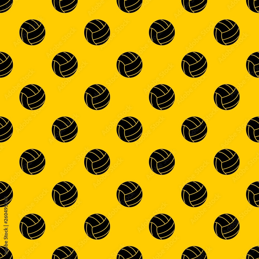 Black volleyball ball pattern seamless vector repeat geometric yellow for any design Black volleyball ball pattern seamless vector repeat geometric yellow for any design