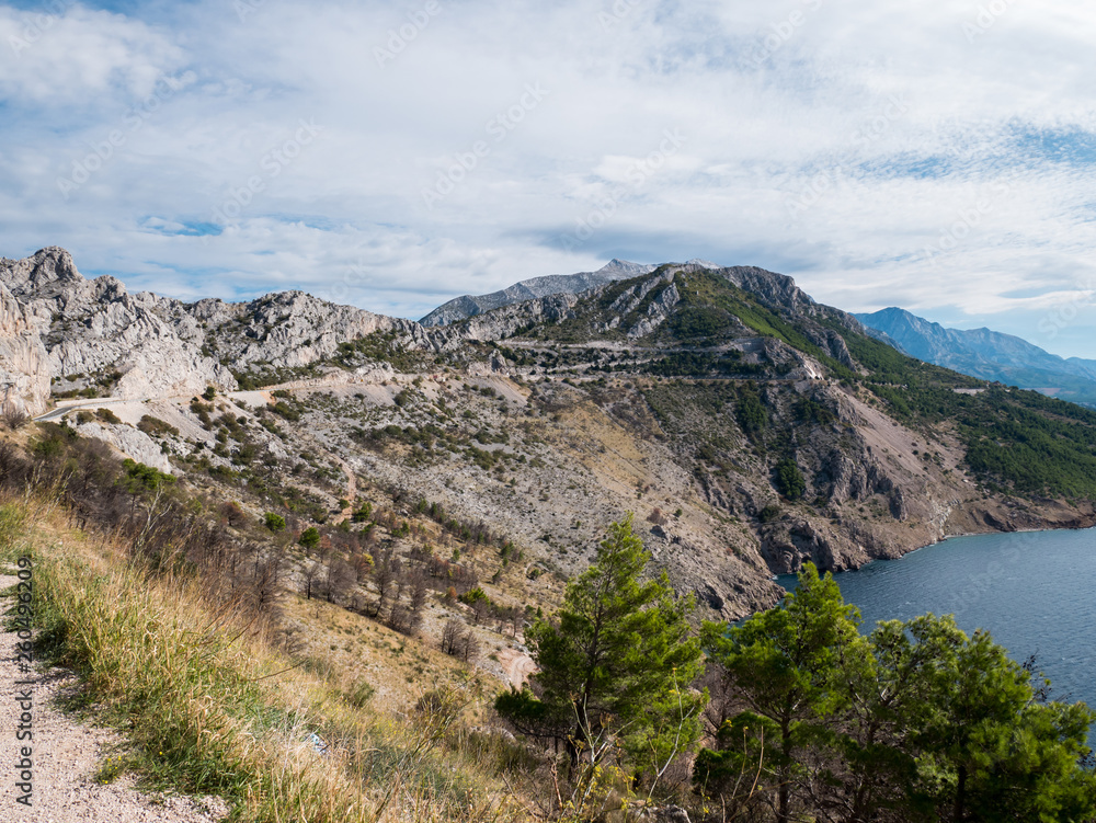 Mountain Biokovo and Adriatic sea