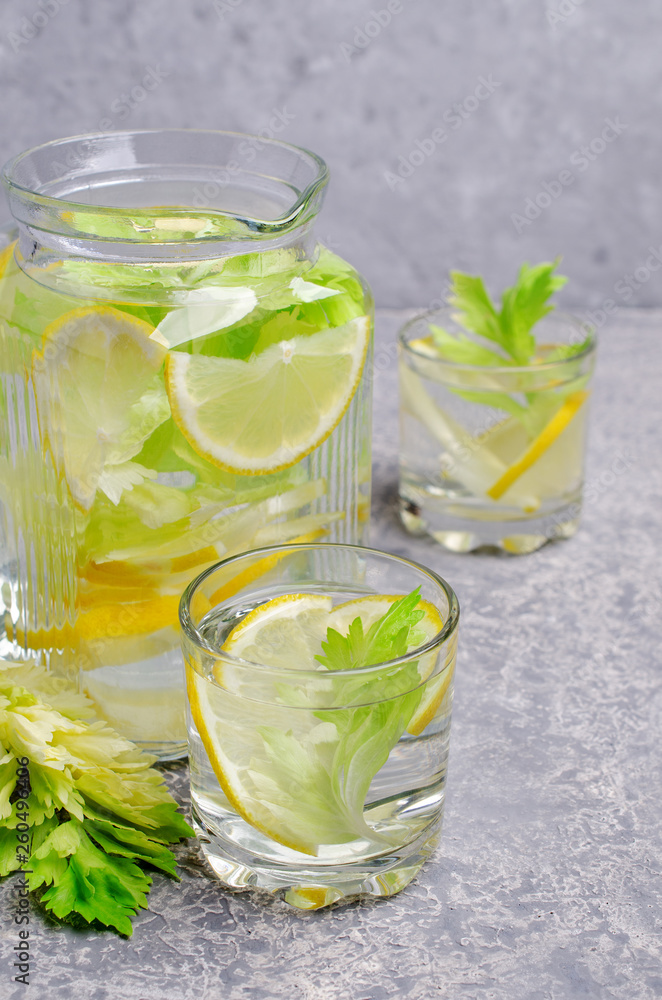 Infused water with lemon