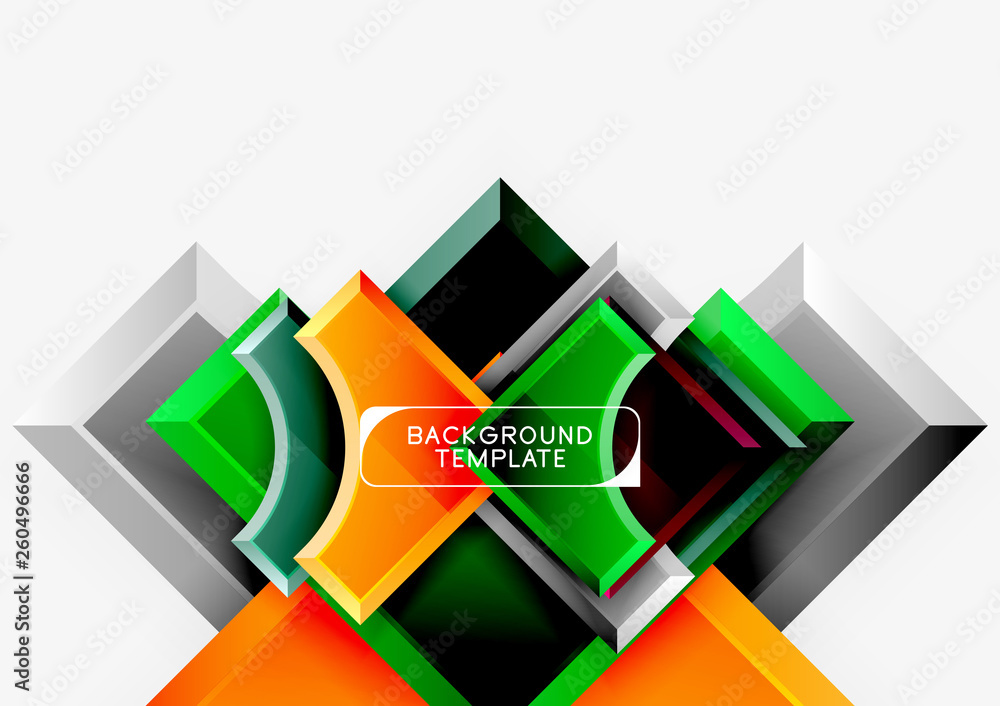 Geometrical 3d shapes background Geometrical 3d shapes background