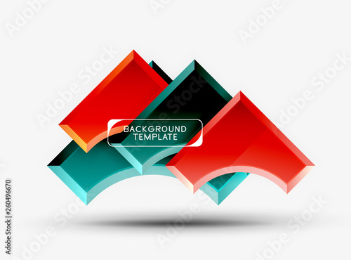 Geometrical 3d shapes background