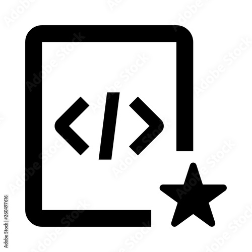 icon File coding programming code favorite