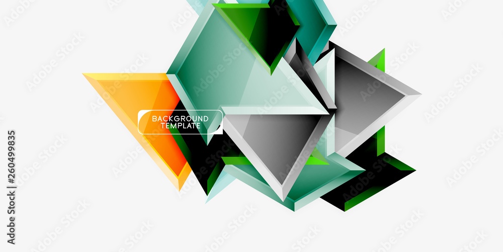 Minimal geometrical triangles with 3d effect abstract background template Minimal geometrical triangles with 3d effect abstract background template