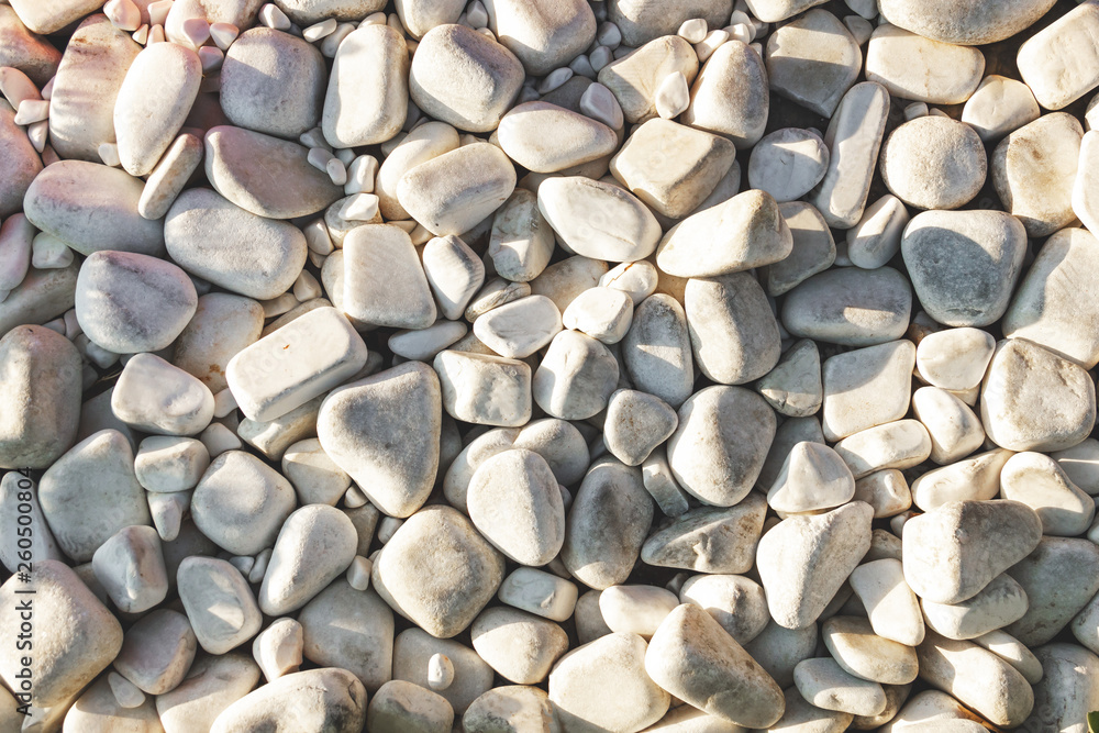 Naklejka premium White pebbles, carrara rubble.
