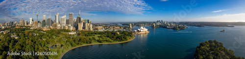 Unique panoramic view of the beautiful city of Sydney, Australia