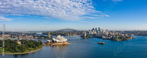Canvas Print Wide panoramic view of the beautiful city of Sydney, Australia