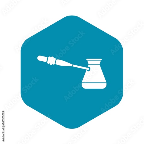 Coffee cezve icon. Simple illustration of coffee cezve vector icon for web