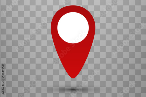 map pointer pin isolated