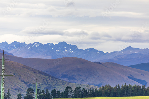 mountain view in New Zealand