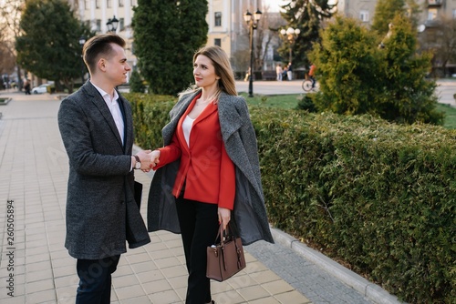 Businessman hand shaking with his new partner