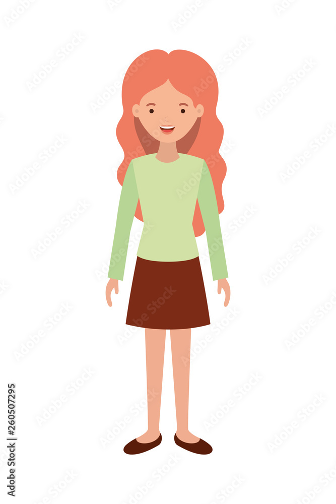 young woman avatar character