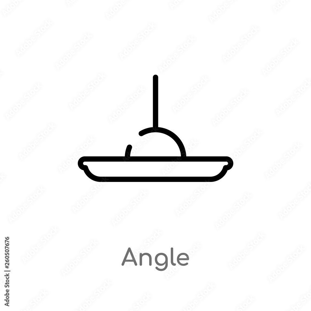 outline angle vector icon. isolated black simple line element illustration from geometry concept. editable vector stroke angle icon on white background outline angle vector icon. isolated black simple line element illustration from geometry concept. editable vector stroke angle icon on white background