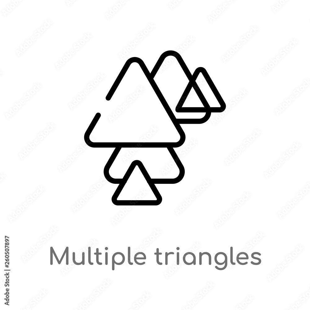 outline multiple triangles triangle vector icon. isolated black simple line element illustration from geometry concept. editable vector stroke multiple triangles triangle icon on white background outline multiple triangles triangle vector icon. isolated black simple line element illustration from geometry concept. editable vector stroke multiple triangles triangle icon on white background