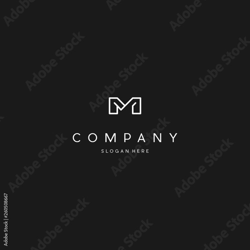 Abstract letter M modern logotype icon design concept. letter M vector illustration template © ade