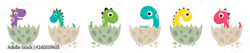 Cute cartoon dinosaurs collection