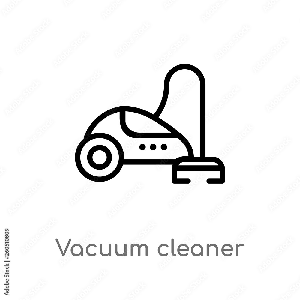 outline vacuum cleaner vector icon. isolated black simple line element illustration from hotel concept. editable vector stroke vacuum cleaner icon on white background outline vacuum cleaner vector icon. isolated black simple line element illustration from hotel concept. editable vector stroke vacuum cleaner icon on white background
