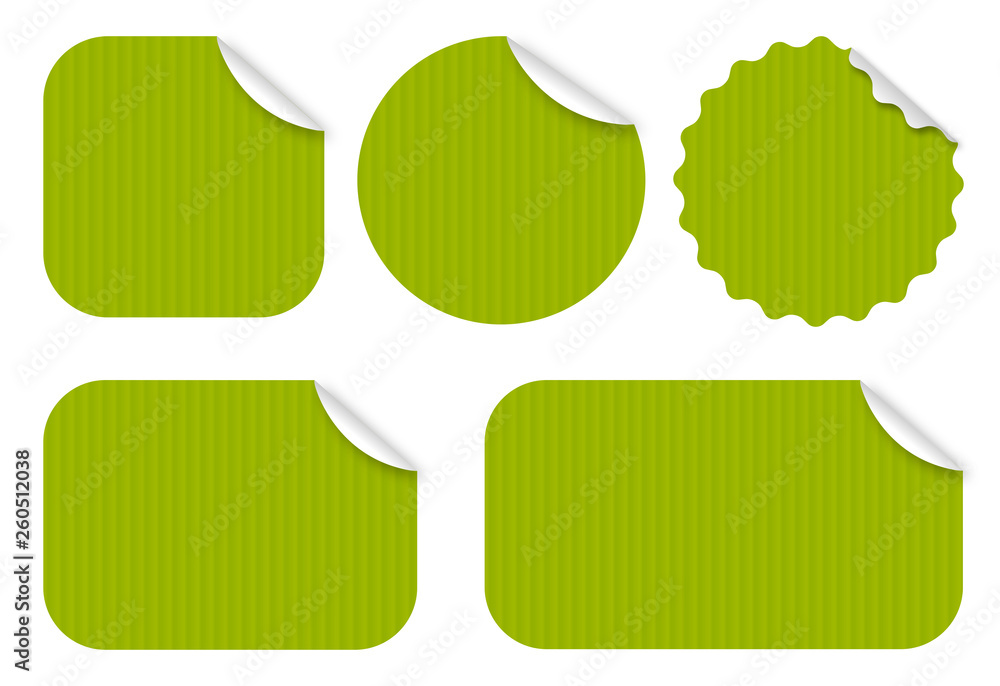 Etiquettes kraft / 5 formes - Vecteur Etiquettes kraft / 5 formes - Vecteur