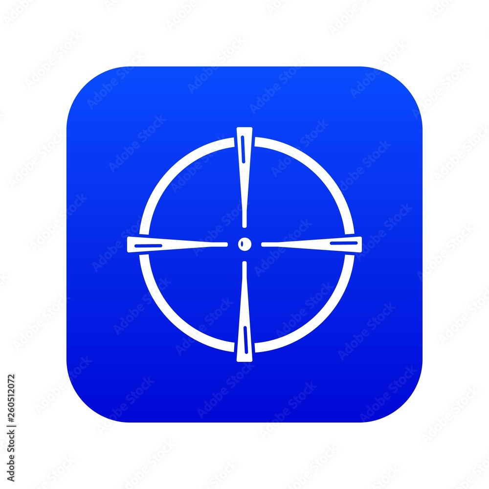 Paintball gun sight icon blue vector isolated on white background Paintball gun sight icon blue vector isolated on white background