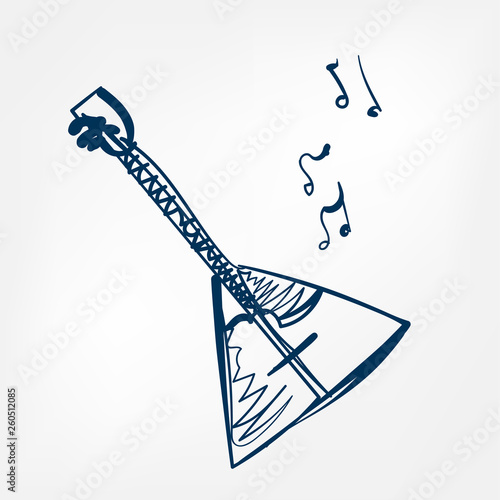 balalaika sketch vector illustration isolated design element