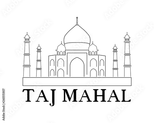 Taj Mahal logo Vettoriale - Agra , India
