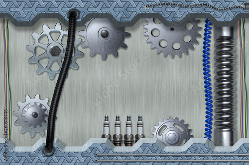 Abstract Metal textured Ind...